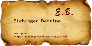 Eichinger Bettina névjegykártya